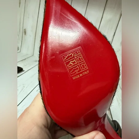 Christian Louboutin Calf Hair Vibella Leopard Print Pumps Sz 39 / 9 - Picture 16 of 16